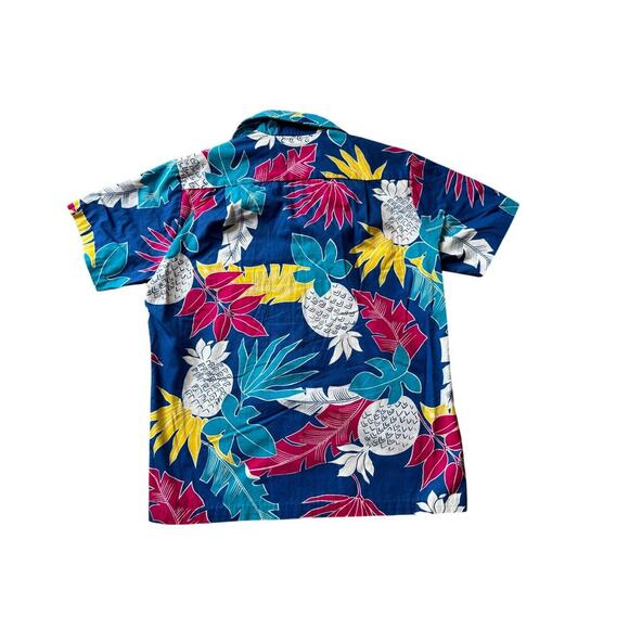 Vintage 80's, 90;s  Kai Nani Pineapple Hawaiian Shirt; size men's M, 100% cotton - Picture 2 of 10